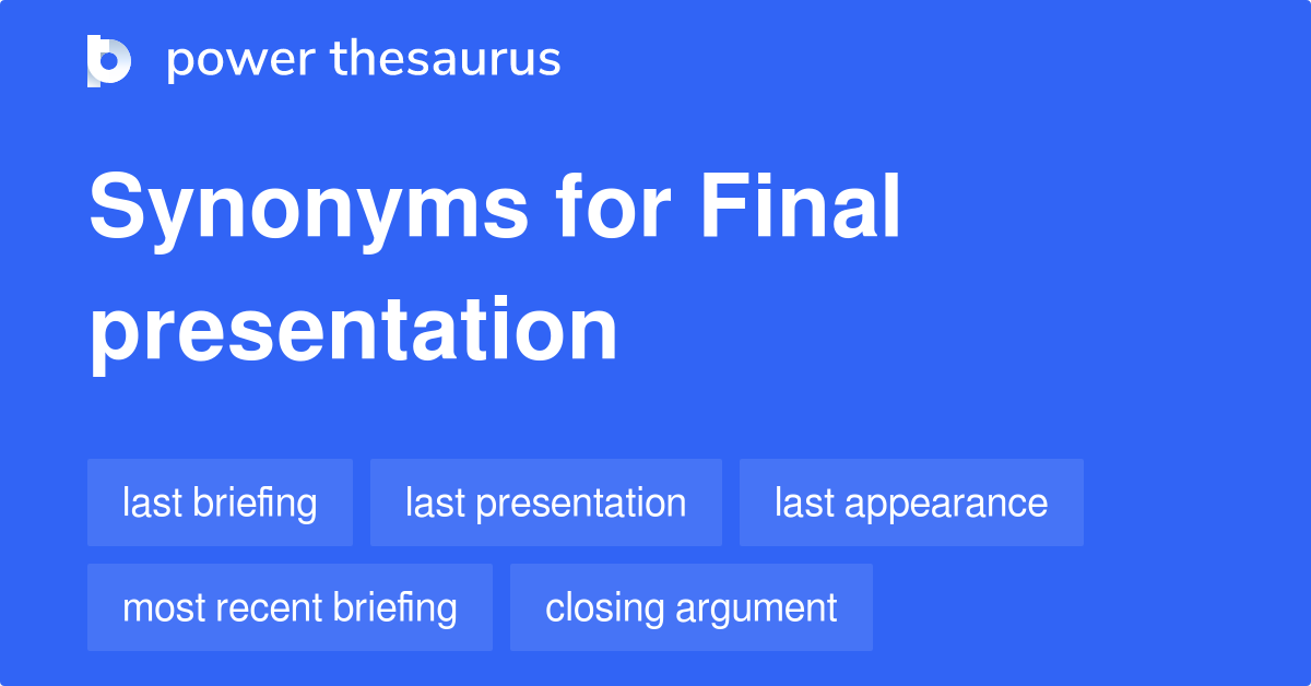 give a presentation synonyms