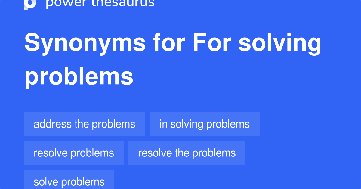 problem solving action synonyms