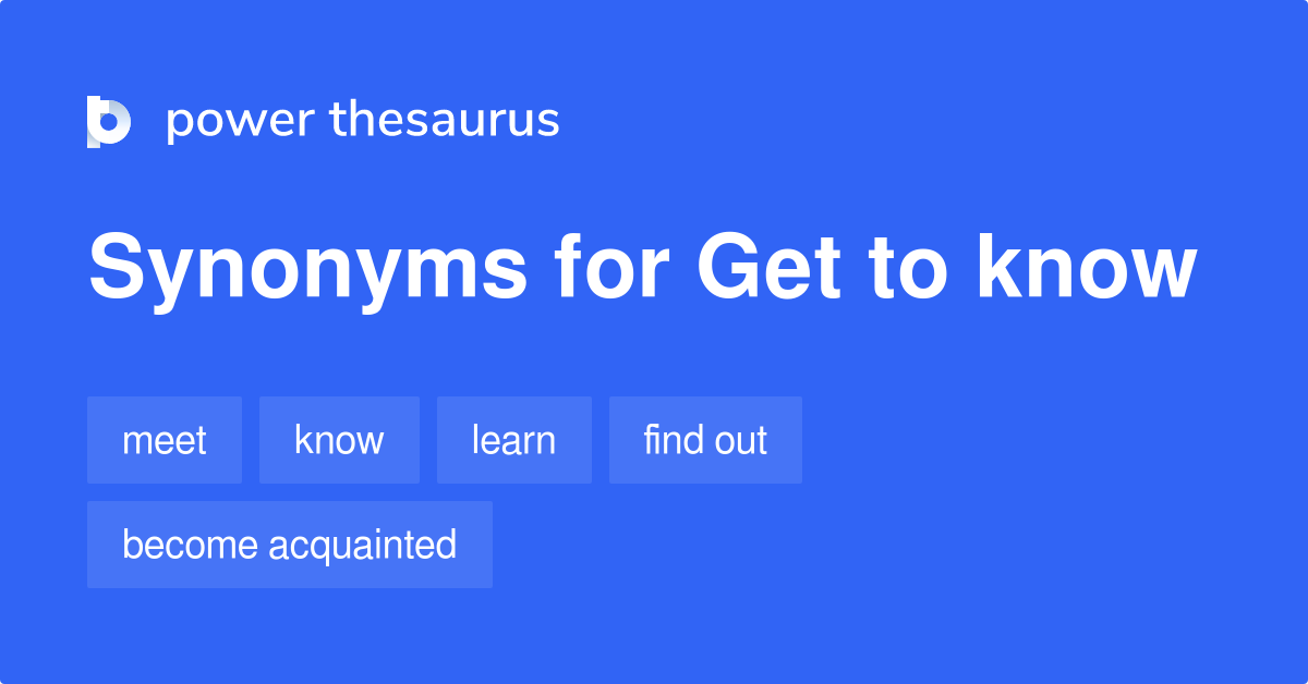 Get To Know Synonyms Thesaurus