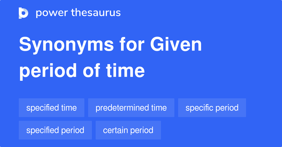 Specified Period Of Time Meaning In Law