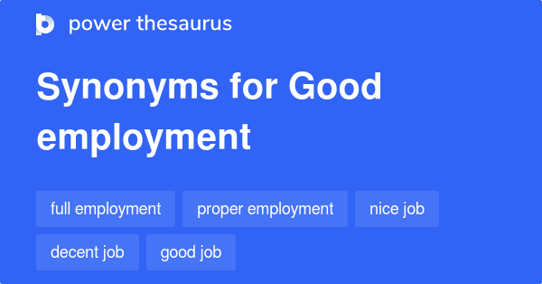 Words For Good Employment