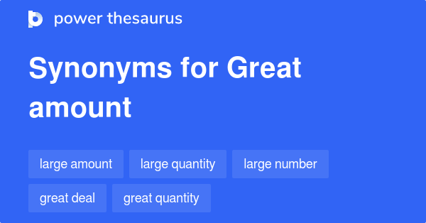 What Are Different Words For Amount