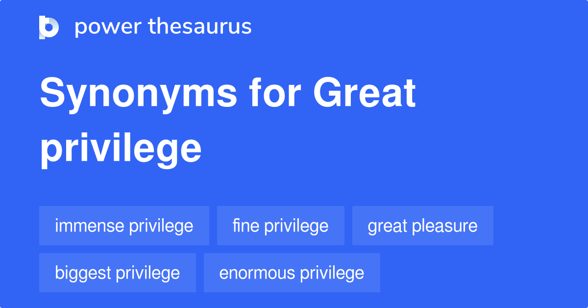 What Is The Synonyms Of Privilege