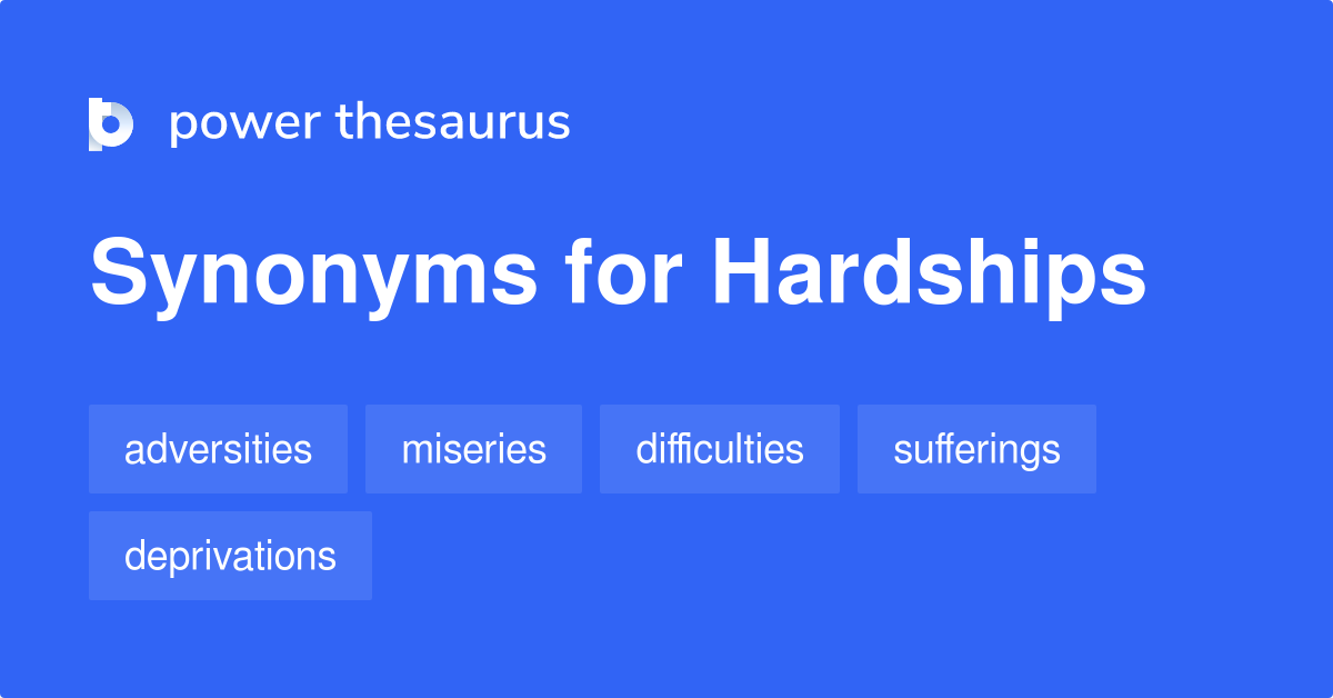 Different Words For Hardships