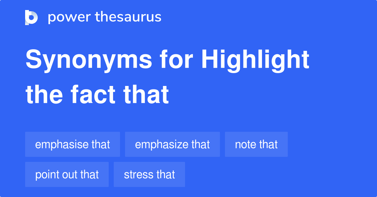 make highlight synonym