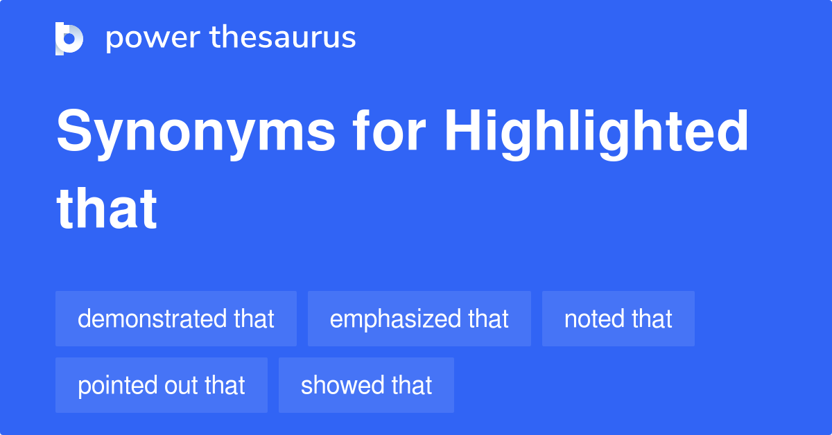 make highlight synonym