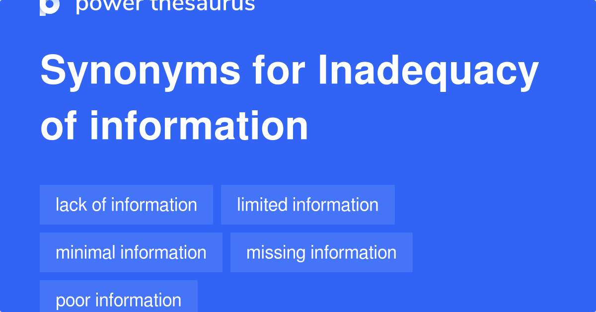 inadequacy-of-information-synonyms-130-words-and-phrases-for