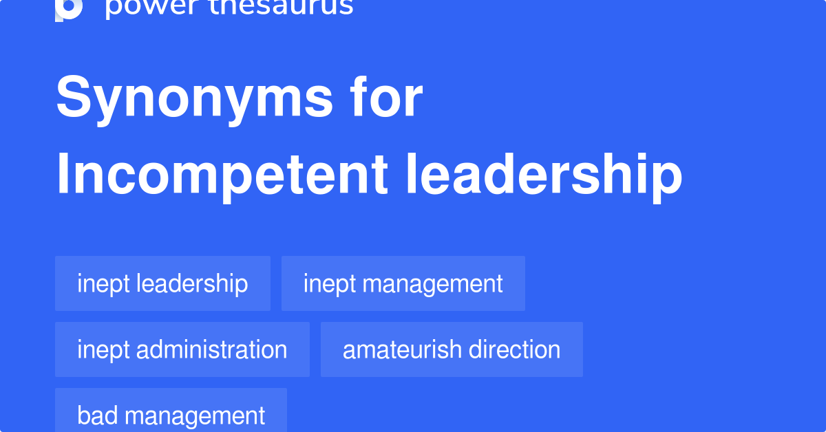 Incompetent Synonym English