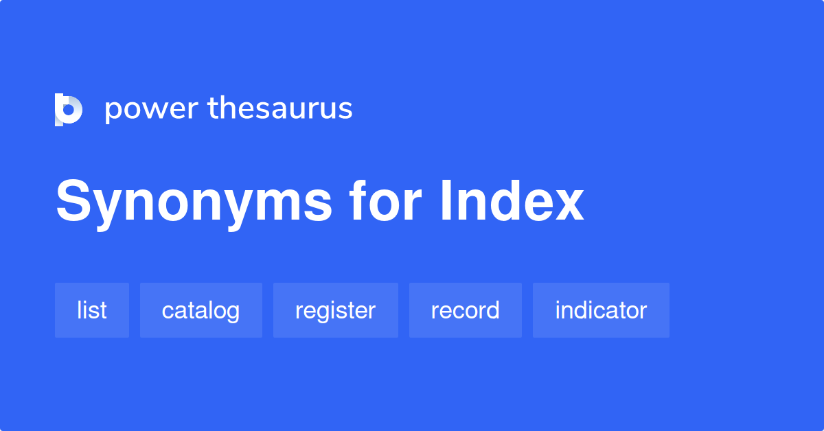 index synonyms for presentation