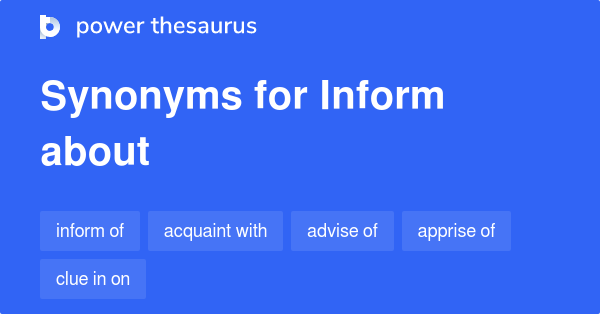 synonyms for inform