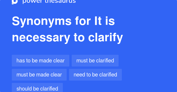 clarify thesaurus