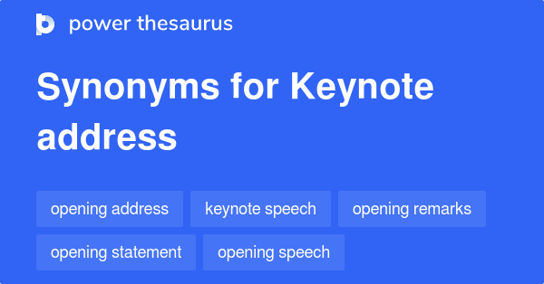 keynote address definition
