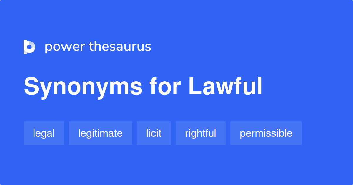 Lawful Synonyms Words