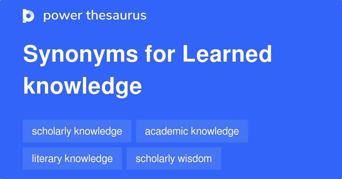 Synonyms For Learned