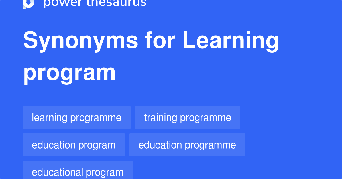 Learning Program synonyms - 201 Words and Phrases for Learning Program