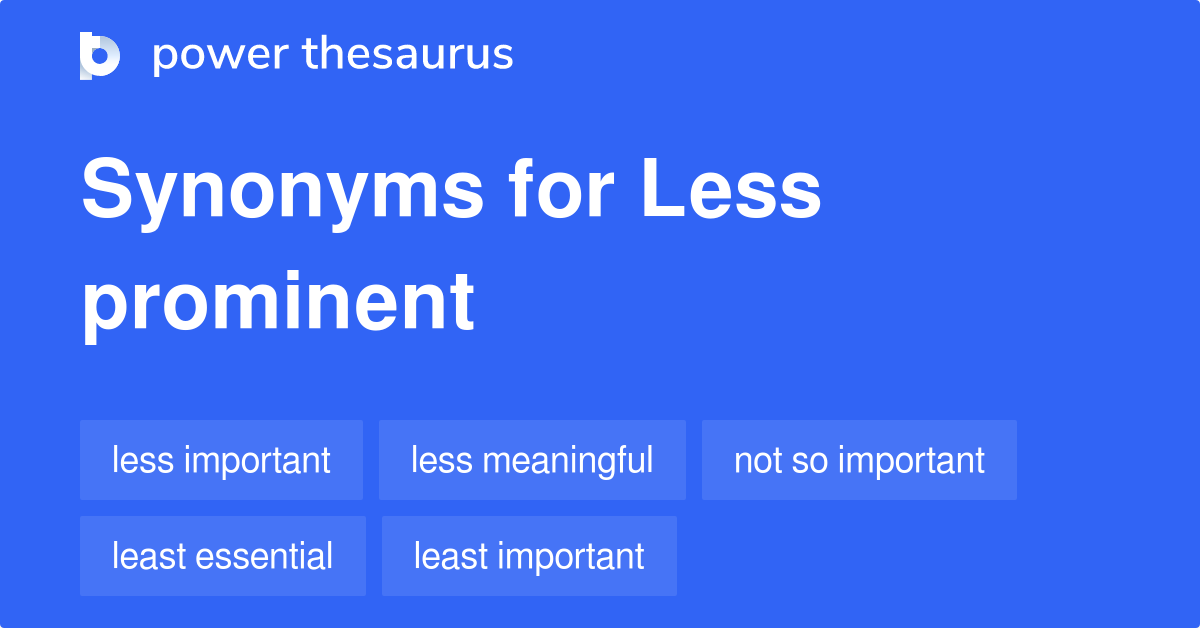 Prominent Synonyms In English