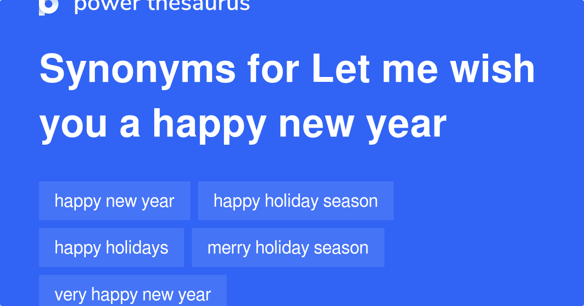 Wish You A Happy New Year Synonyms