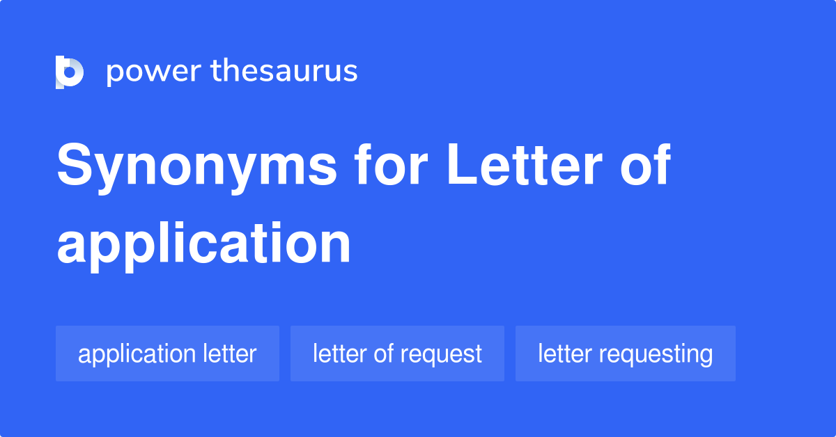 application letter synonym
