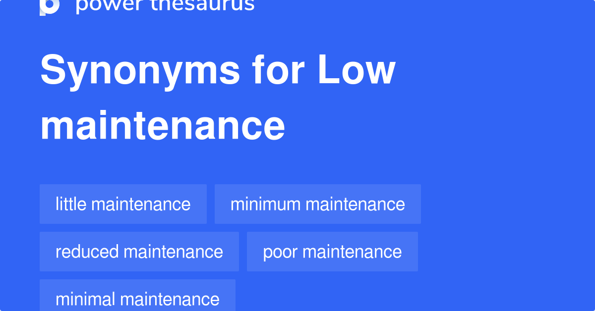 Low Maintenance synonyms 105 Words and Phrases for Low Maintenance