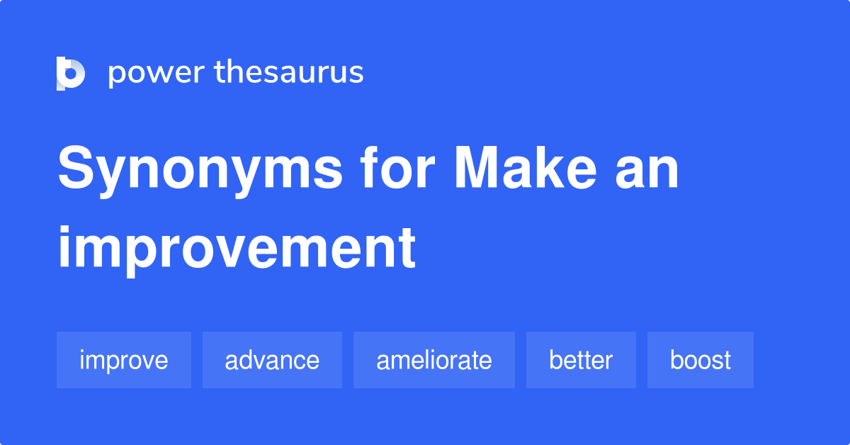 Best Improvement Synonyms