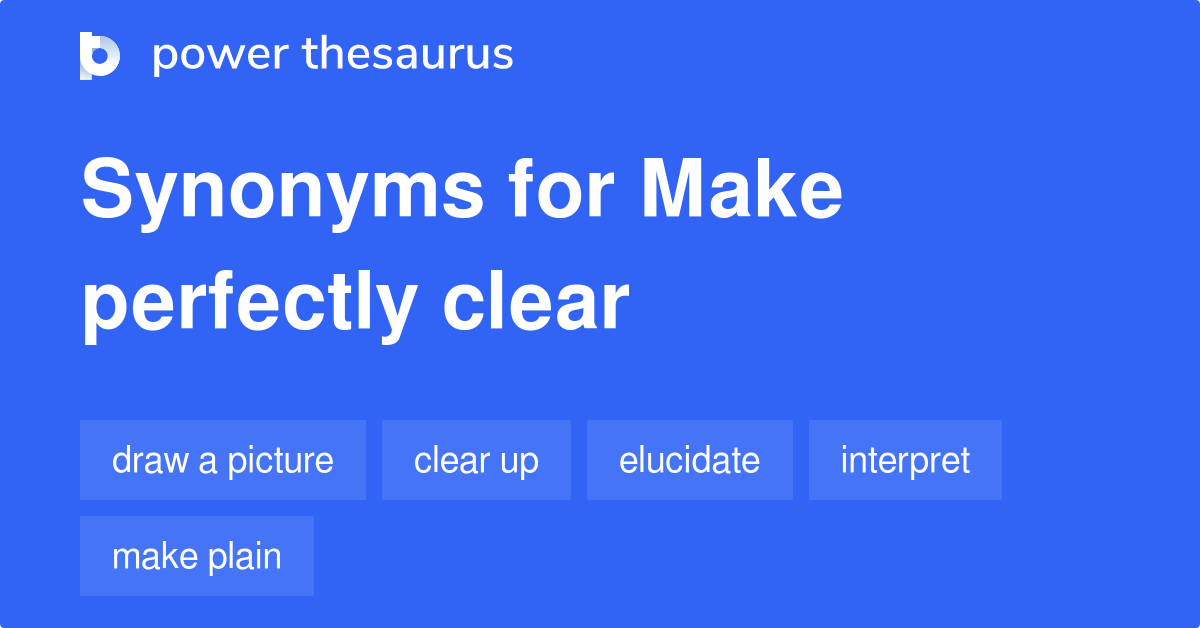 clear synonyms in english