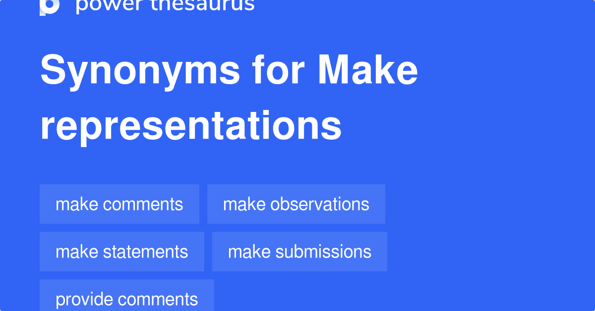 meaning of make representations