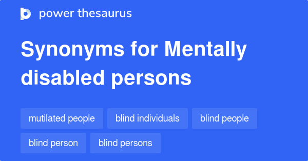 Words That Mean Mentally Disabled