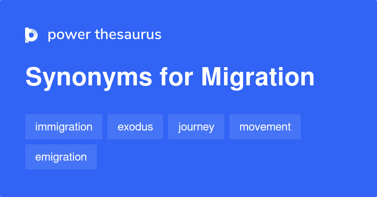 Synonyms Of The Word Migratory