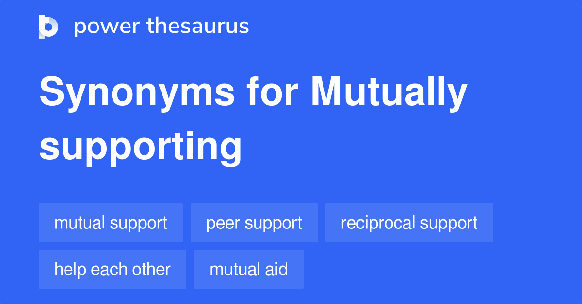 Mutually Supporting synonyms 34 Words and Phrases for Mutually Supporting