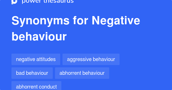 List Five Example Of Negative Behaviour