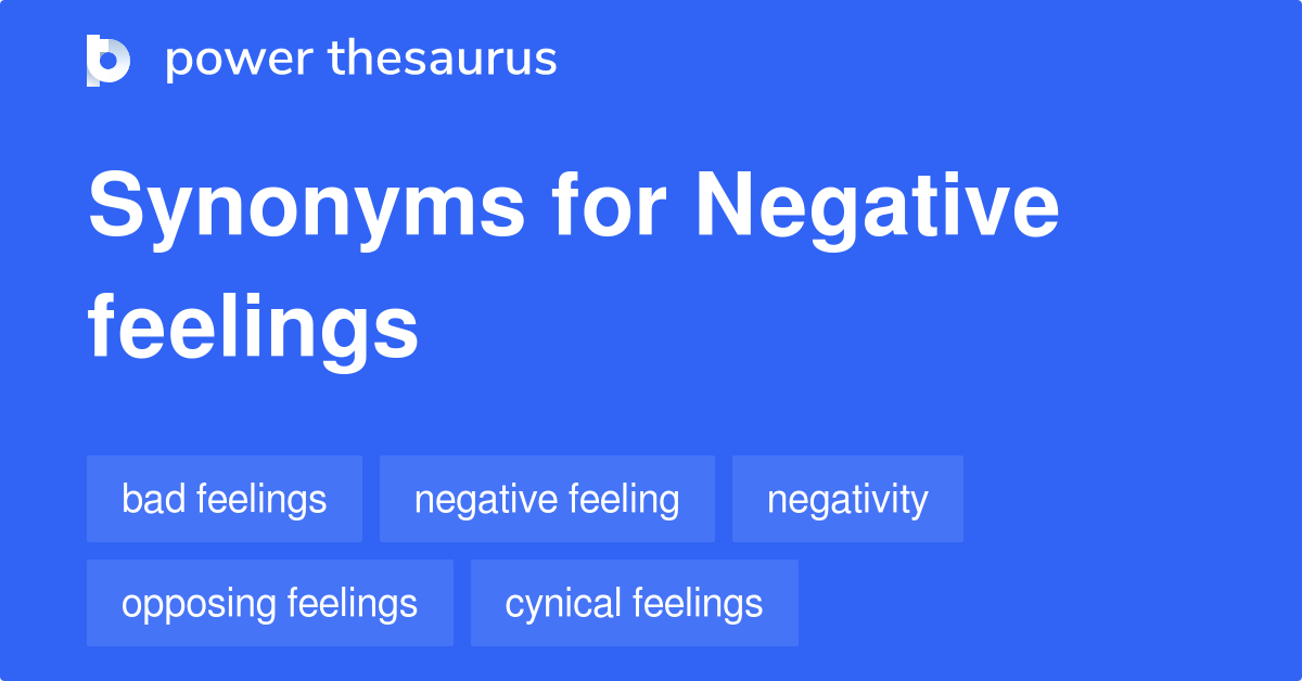 No Bad Feelings Synonyms