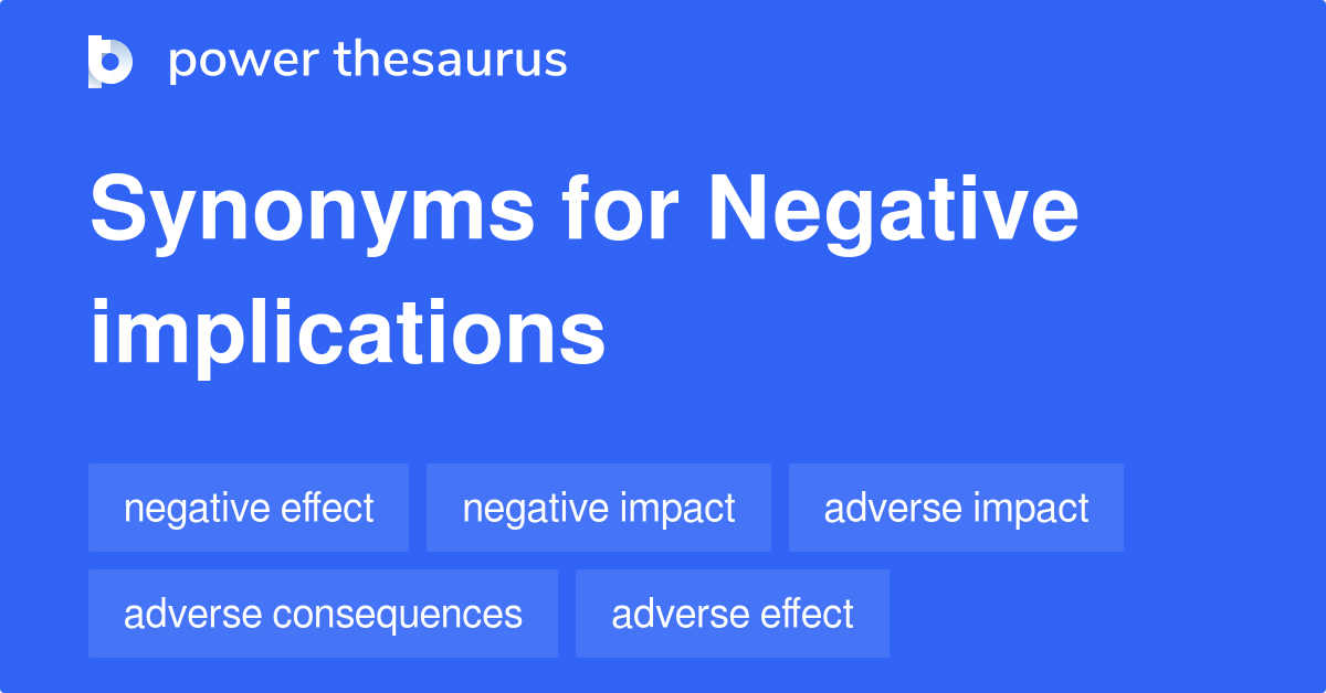 Negative Implications Synonyms