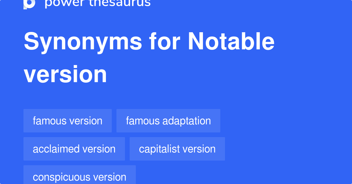 What Are Some Other Words For Notable