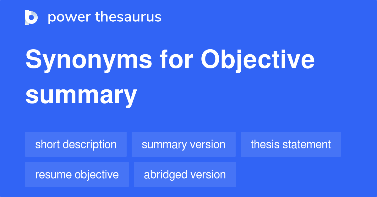 Objective Setting Synonyms