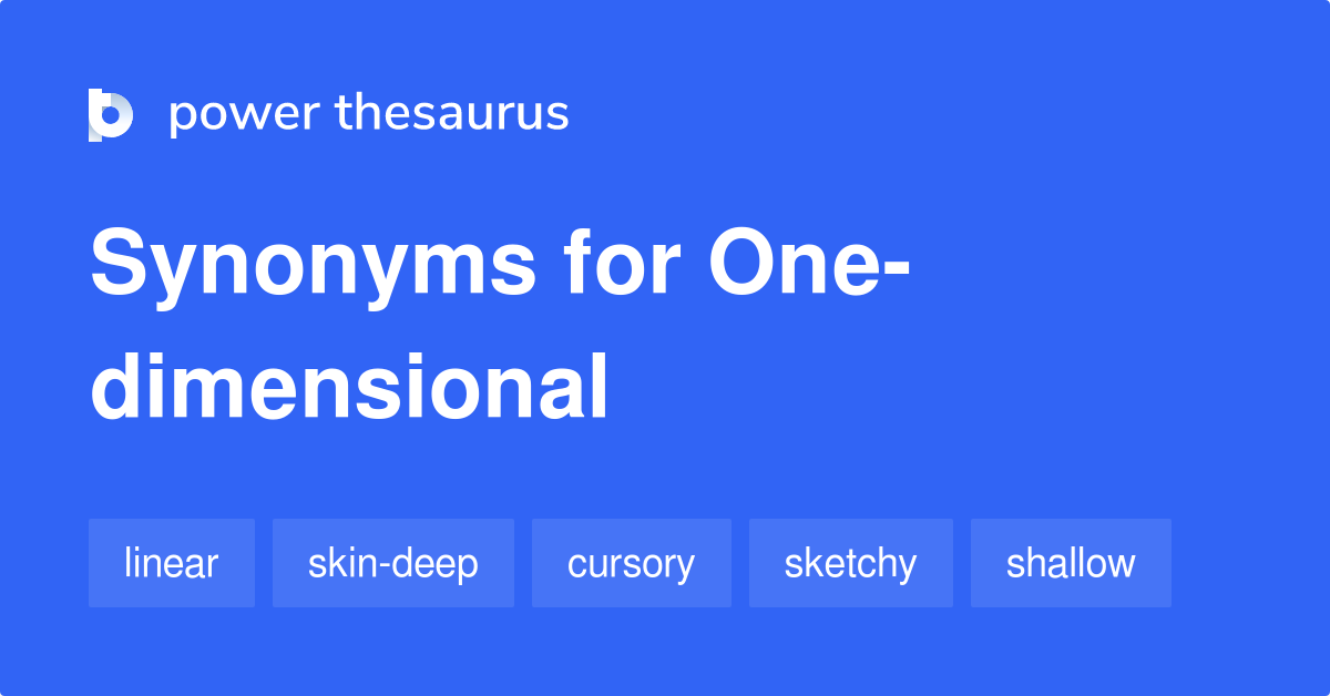 One Dimensional Synonyms 2 