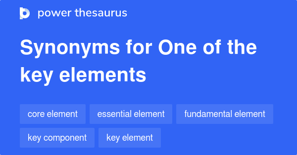 element synonym