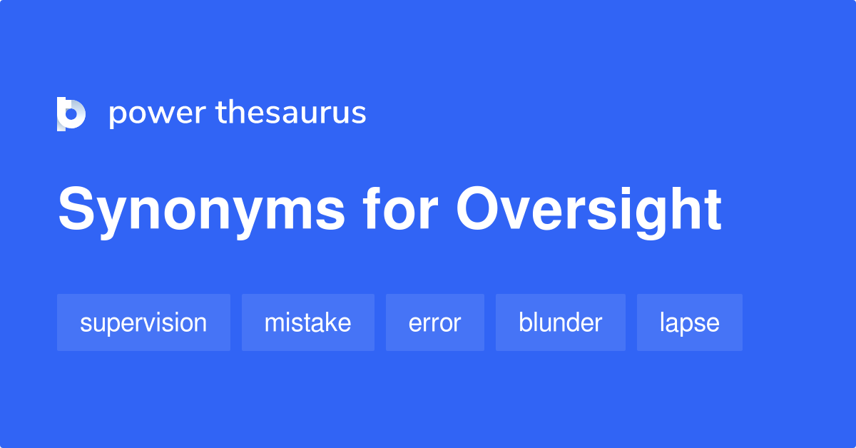 synonyms for oversight