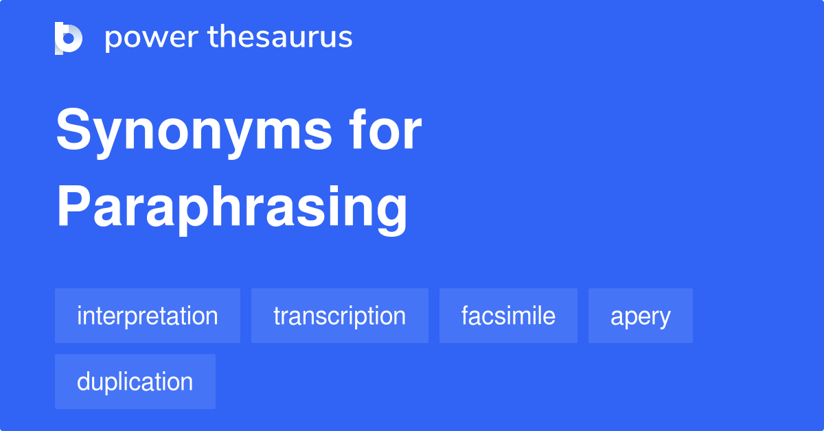 synonyms for paraphrasing