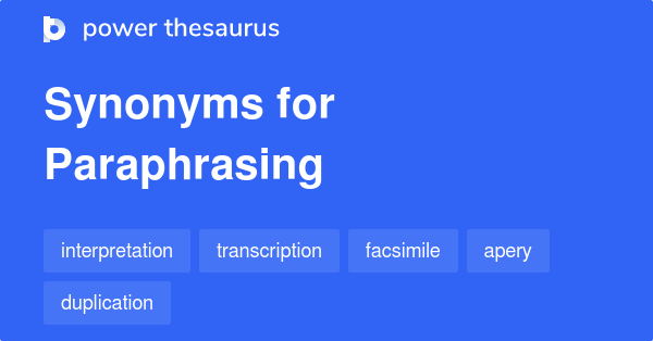 paraphrasing meaning synonyms