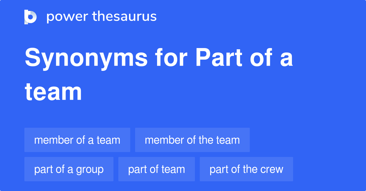 Part Of A Team Synonyms 2 