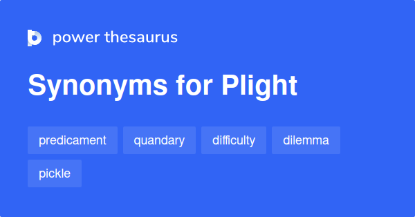 Plight Meaning Synonyms