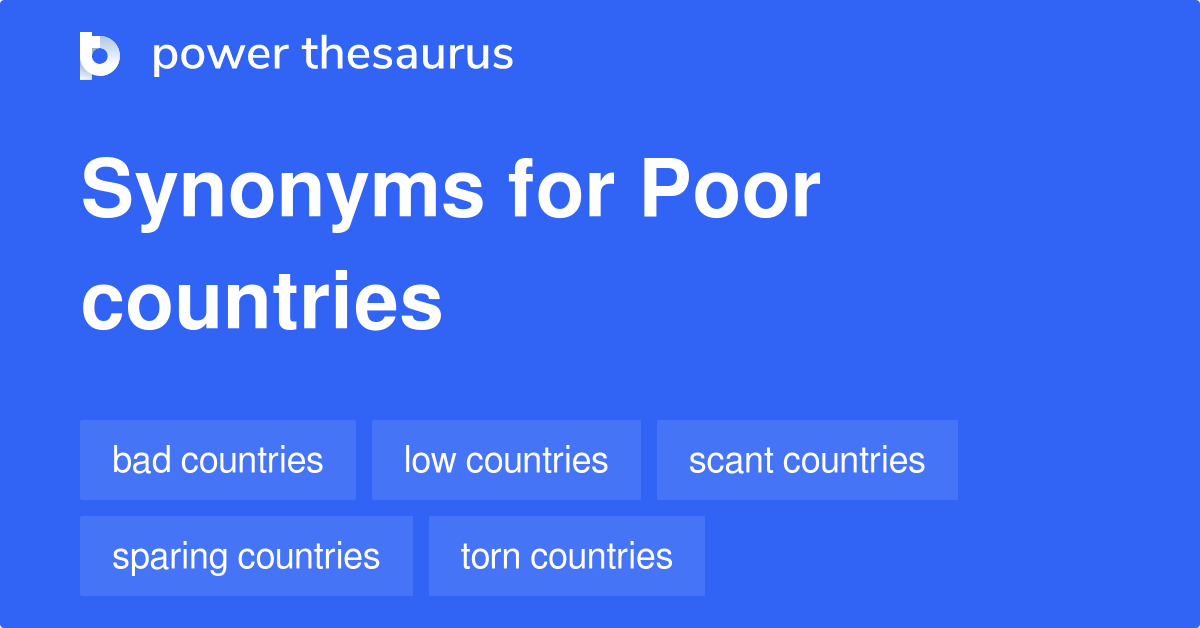 What is another word for poor countries?