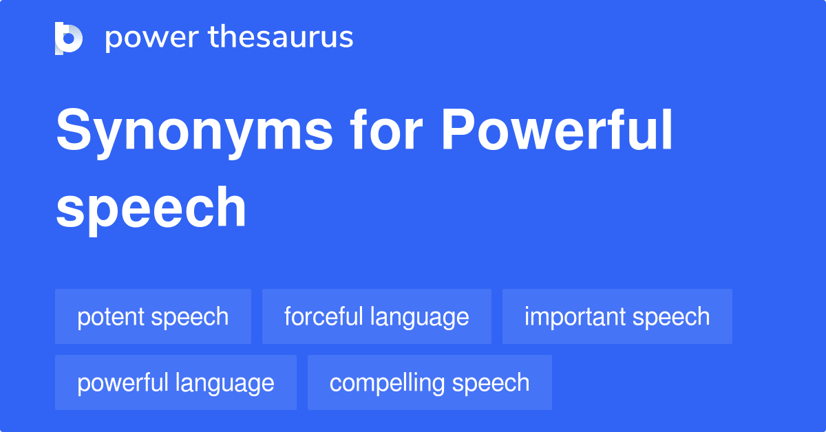 speech meaning and synonyms