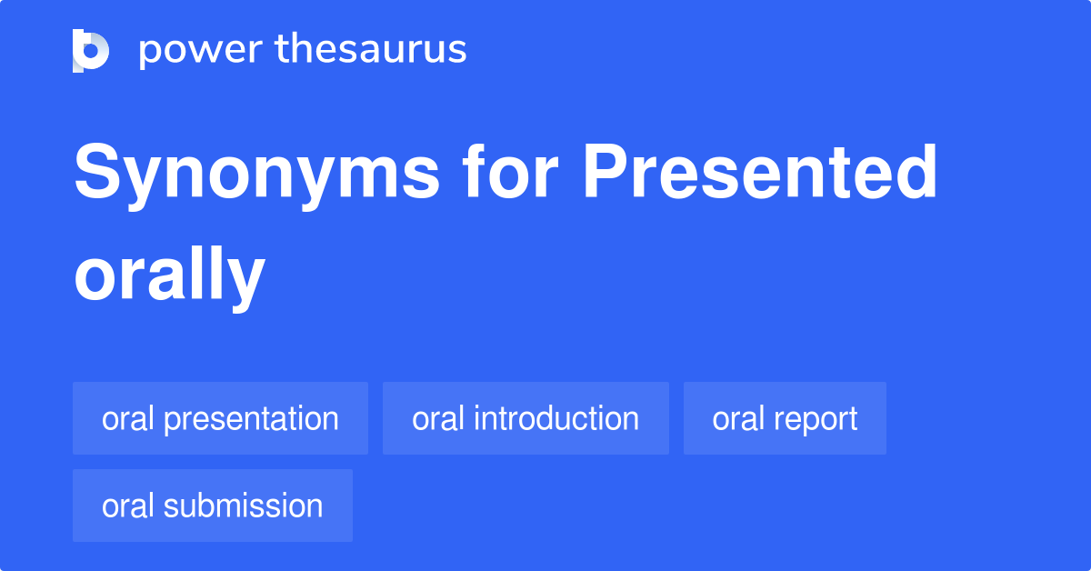 synonym for oral presentation