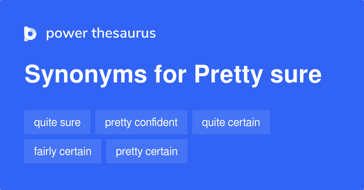 I M Pretty Sure Synonyms