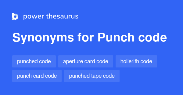 Punch Code Meaning In English Oxford