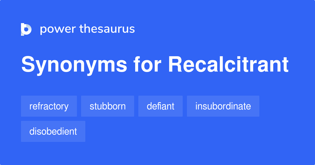 22 Synonyms For Recalcitrant Related To Disobedience