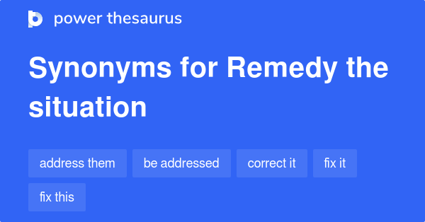 Remedy Synonyms In English