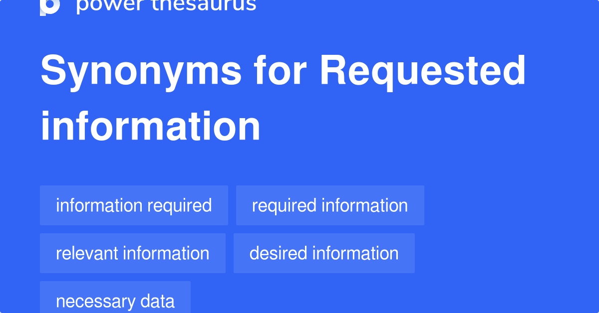 What Is The Synonyms Of Requested