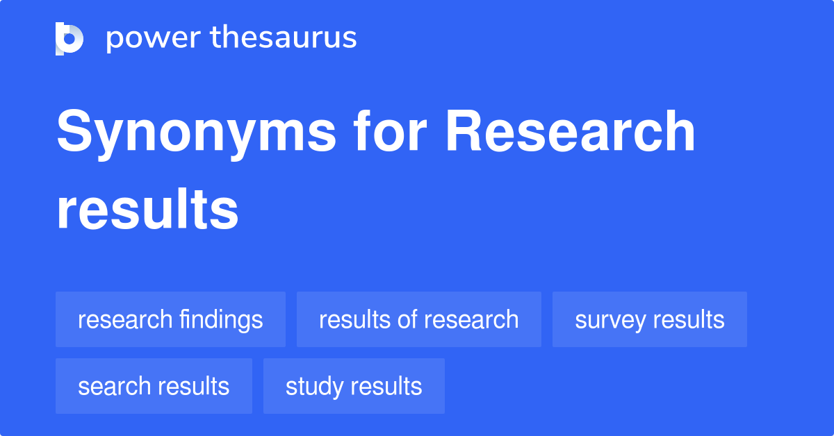 research results synonym